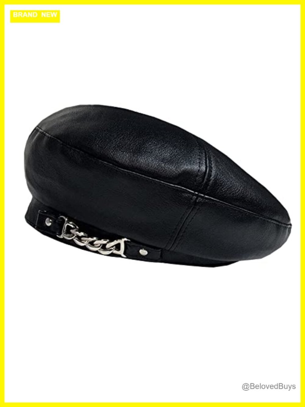 PU Leather French Artist Beret Hat